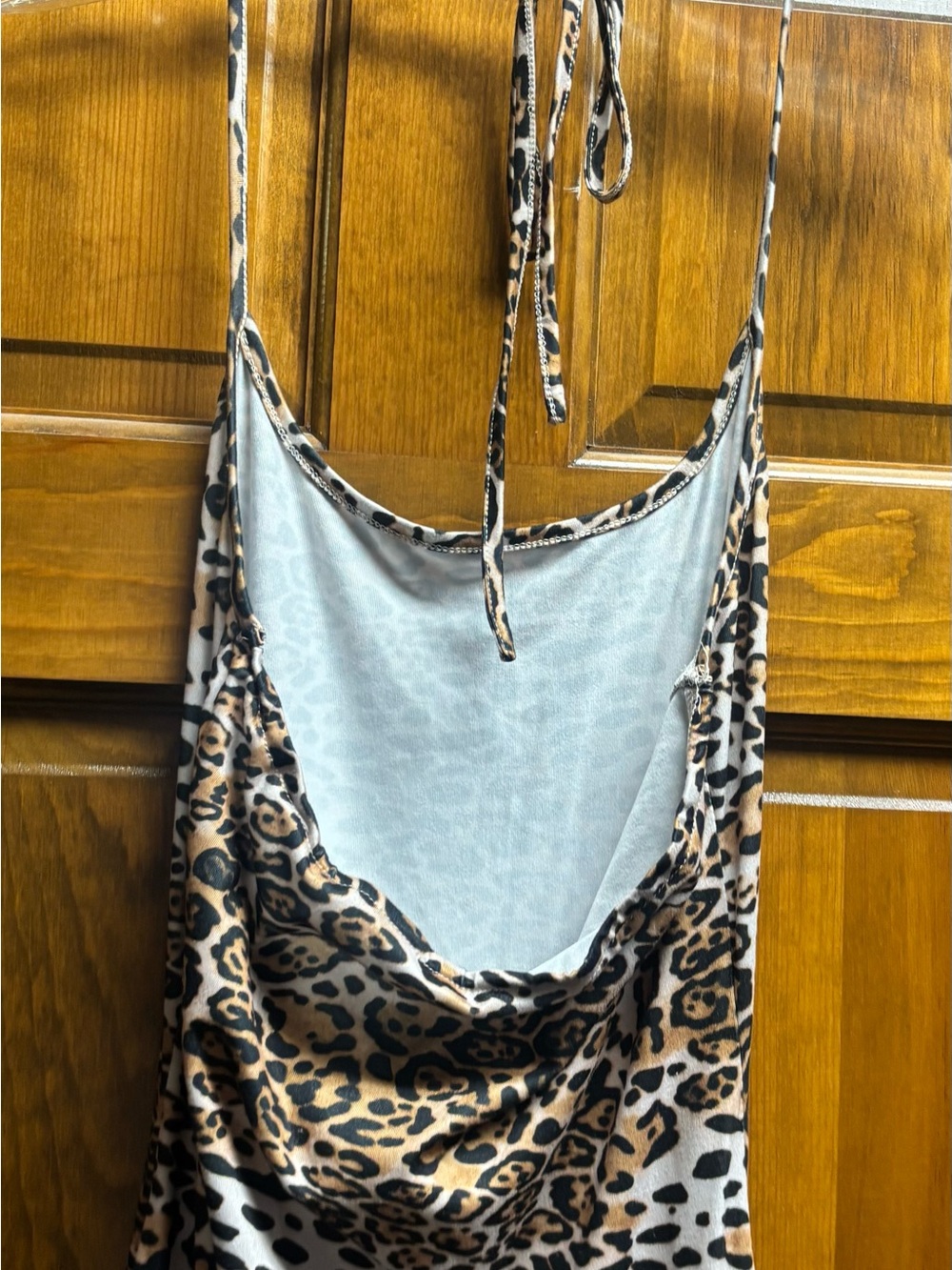 SHEIN Leopard Print Maxi Dress in Brown, Black and White - Picture 3 of 4